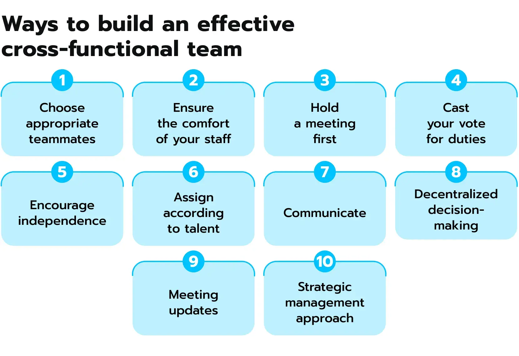 How to make your cross-functional team effective.